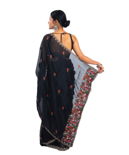 Fancy Embroidery Saree - Image 6