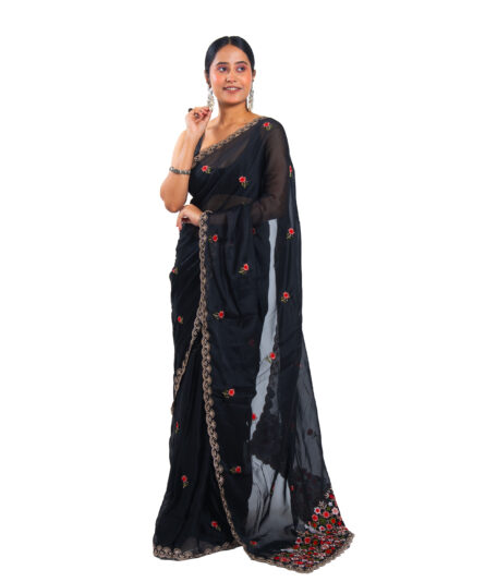 Fancy Embroidery Saree - Image 2