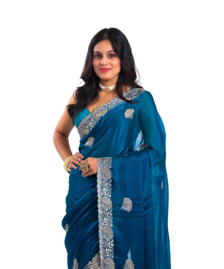 Designer Party Wear Saree - Image 5