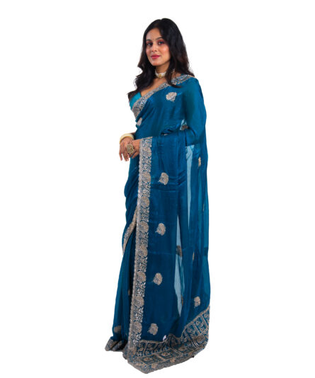 Designer Party Wear Saree - Image 6