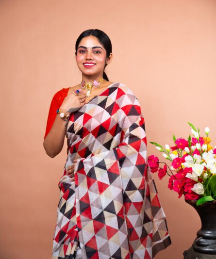 Elegant Cotton Dual Shaded Saree - Image 3