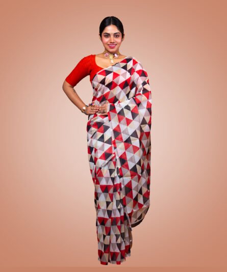 Elegant Cotton Dual Shaded Saree - Image 5