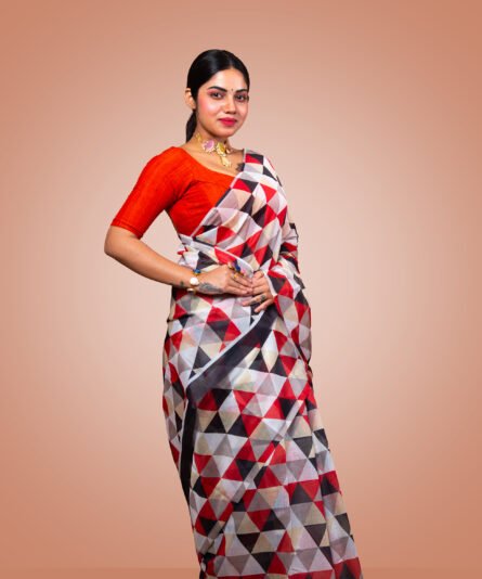 Elegant Cotton Dual Shaded Saree - Image 7